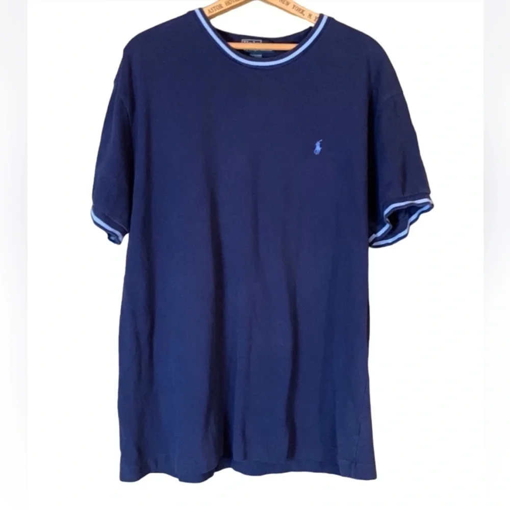 Polo by Ralph Lauren blue short sleeve shirt with logo Size Large